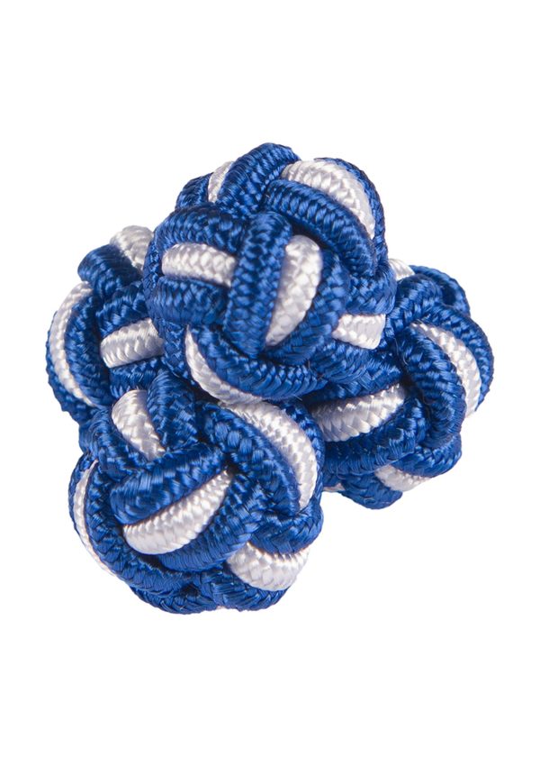 Roderick Charles silk knot in blue and white stripes