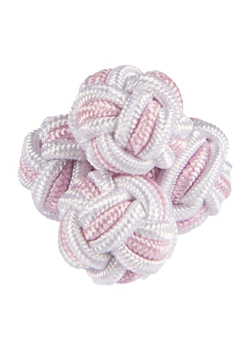 Roderick Charles silk knot in pink and white
