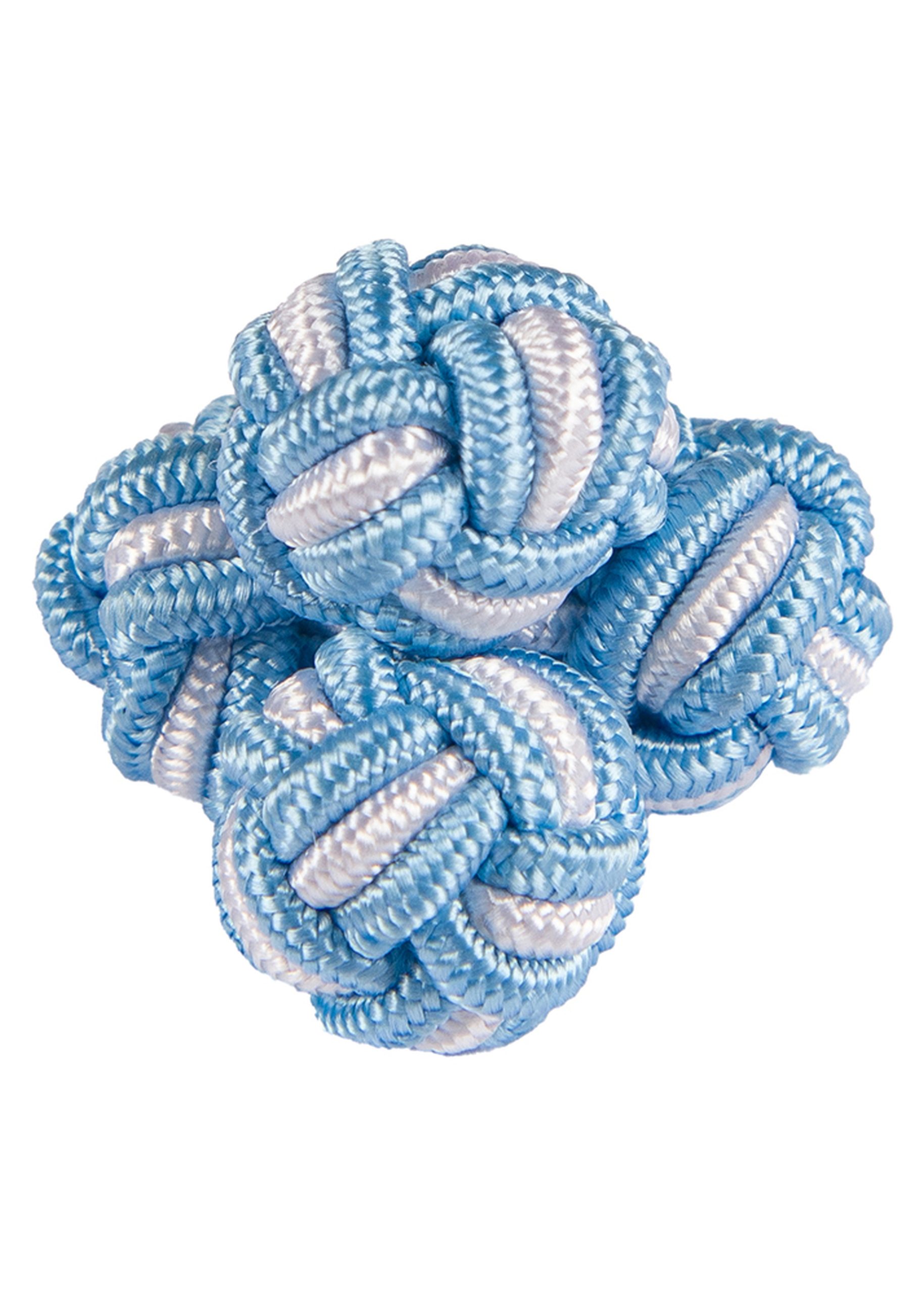 Roderick Charles silk knot in blue and white stripes