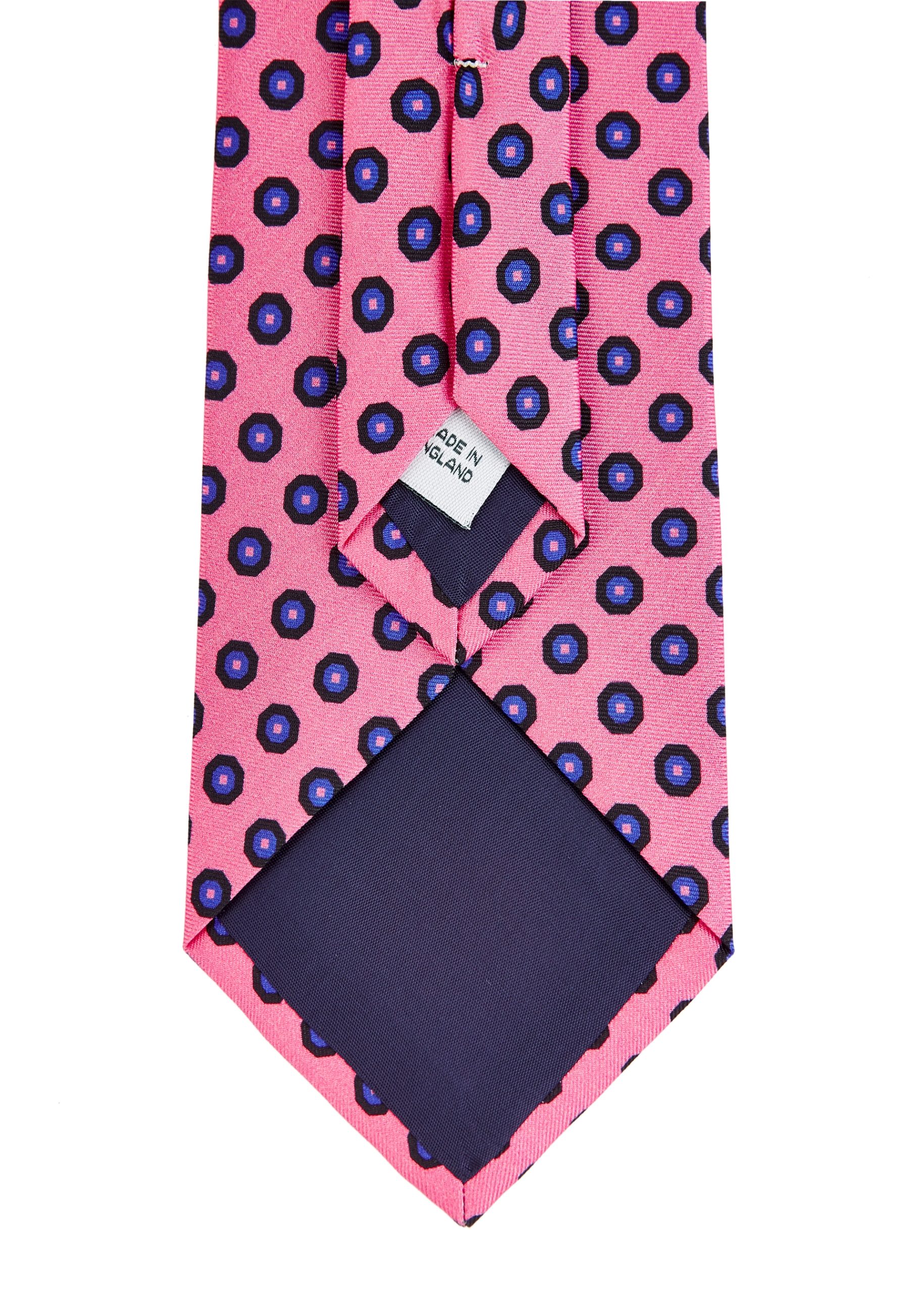 Roderick Charles hexagonal pink silk tie.