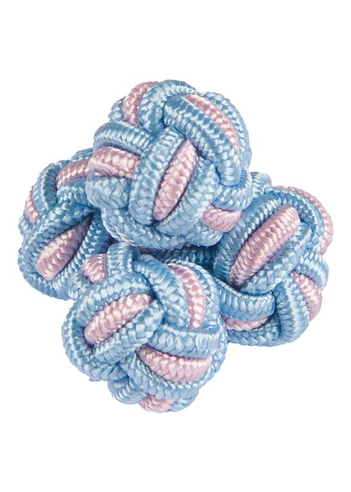 Roderick Charles silk knot in pink and blue