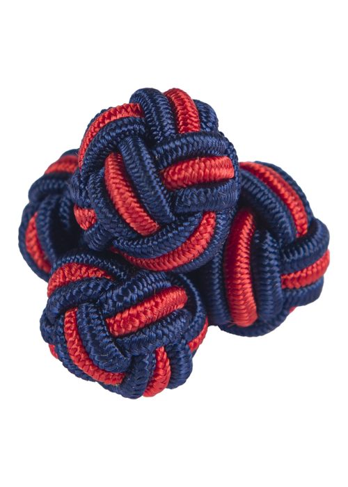 Roderick Charles silk knot in navy and red