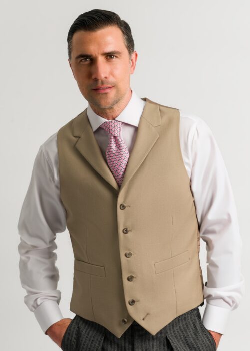 An elegant tan morning suit waistcoat.