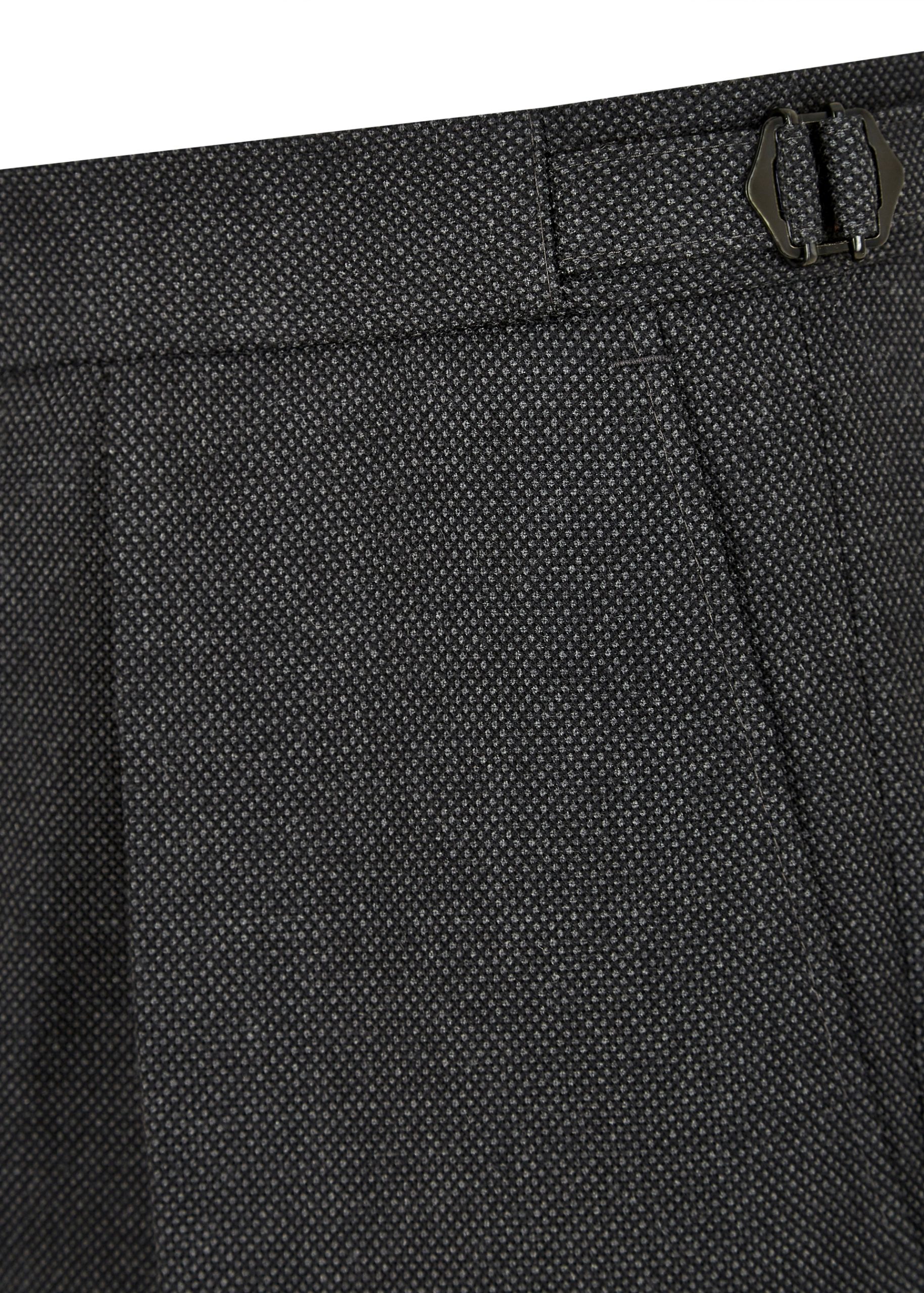 Roderick Charles double breasted grey suit jacket with four buttoned cuff