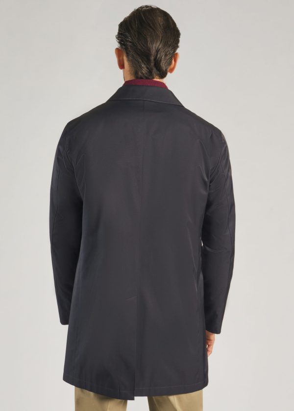 Men's navy blue raincoat