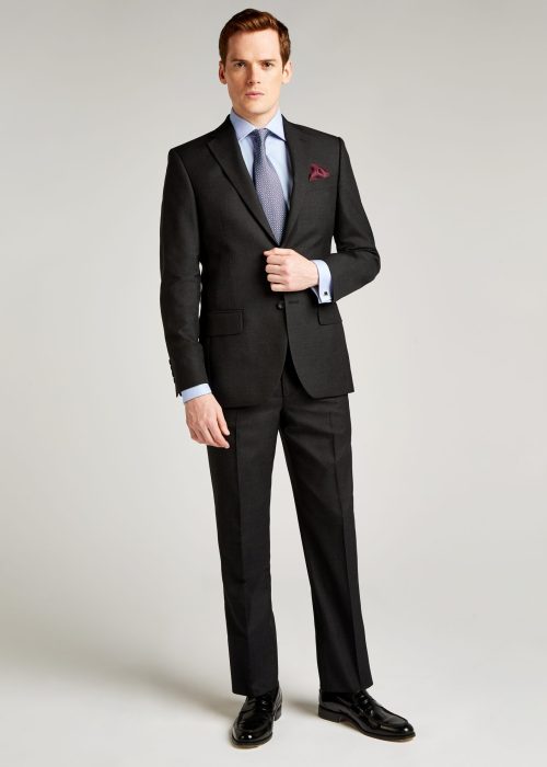 Two piece men's grey London city business suit