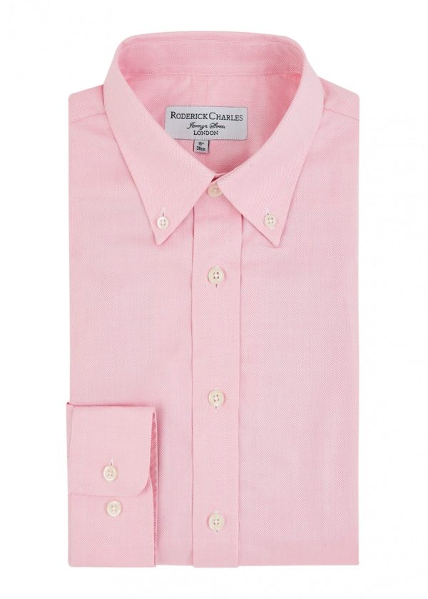Pink oxford cotton shirt by Roderick Charles