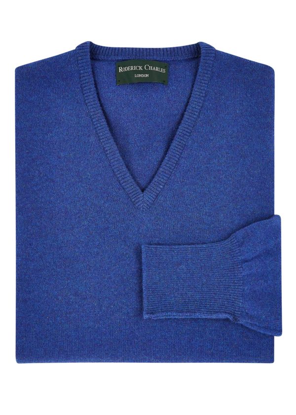 Roderick Charles London v neck sweater in lambswool