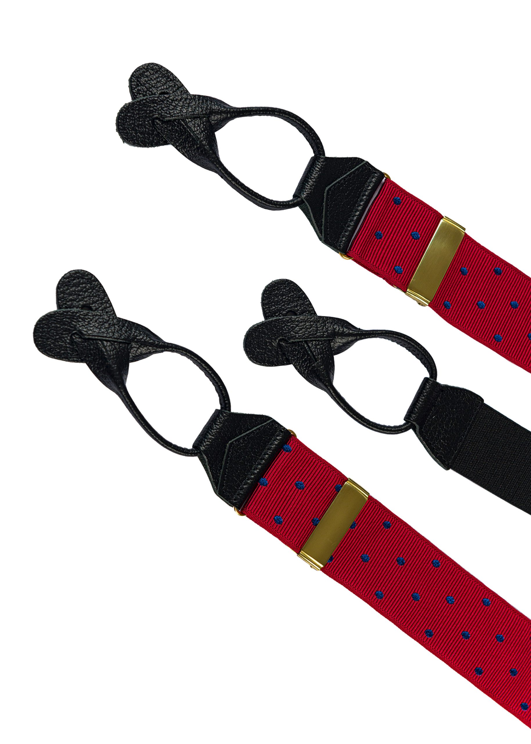 Roderick Charles red and navy braces