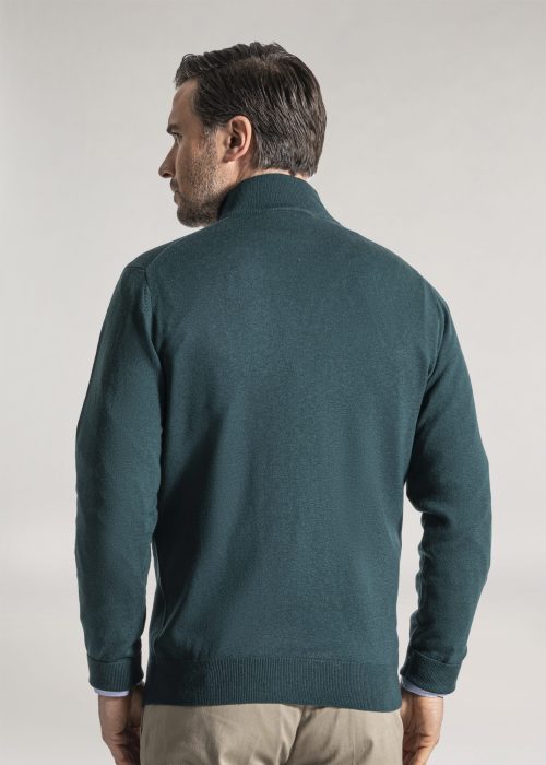 Men's topiary merino quarter zip sweater