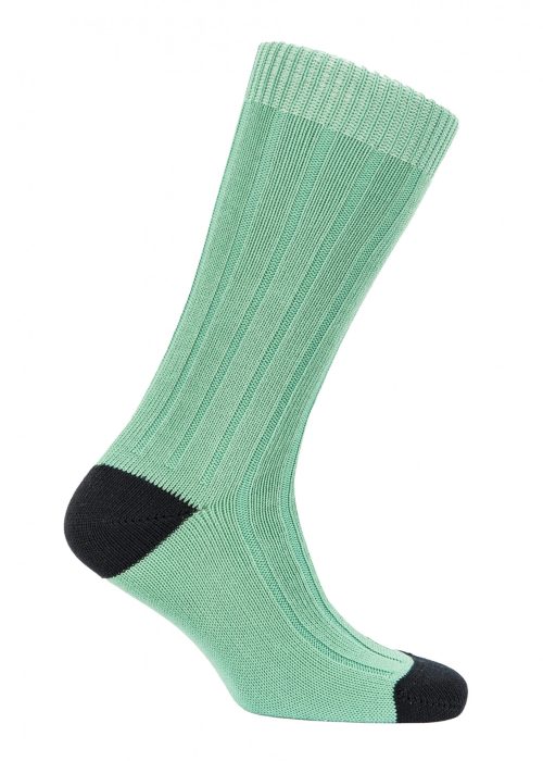 Turquoise and marine men's cotton socks