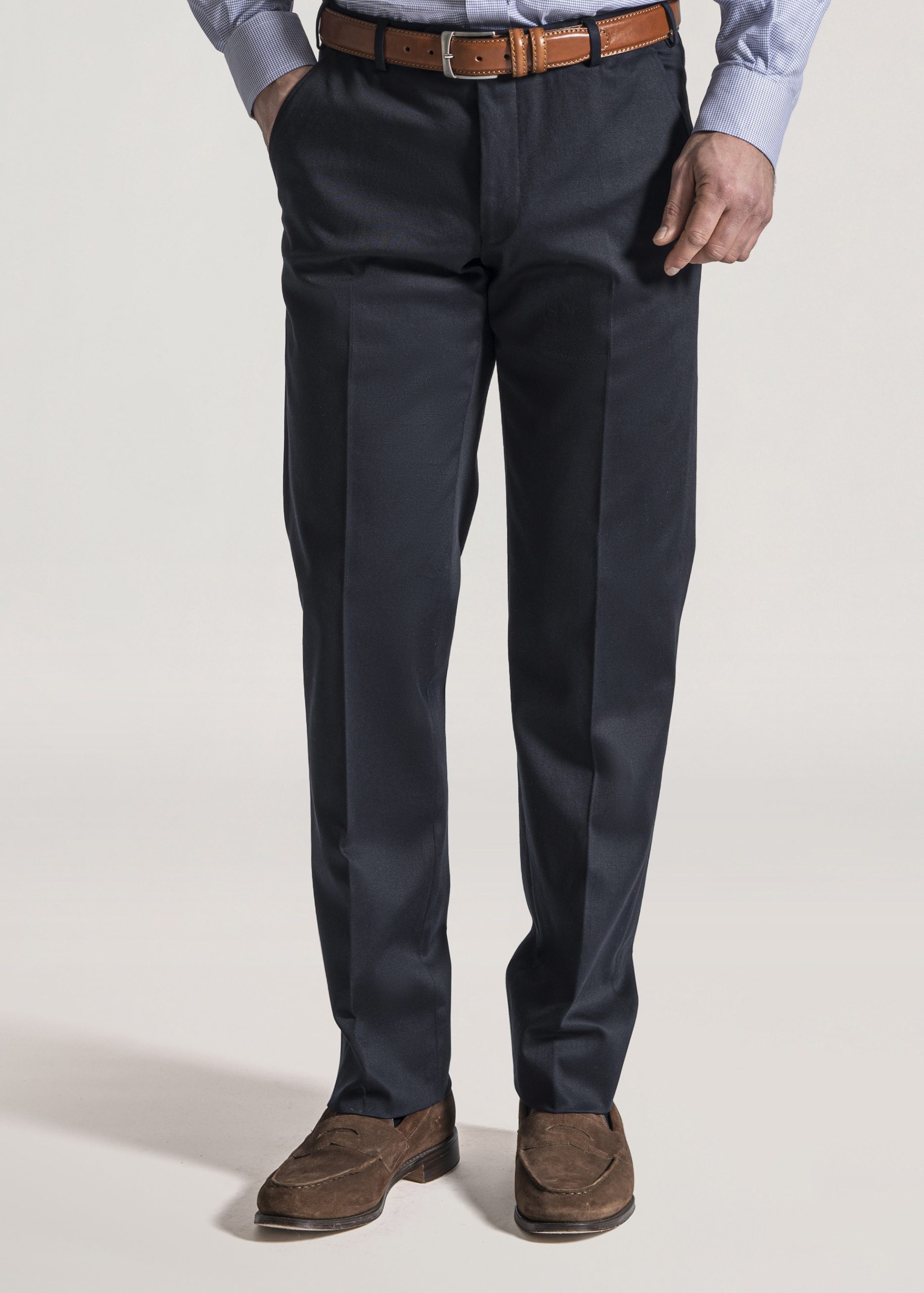 Roderick Charles navy twill trousers