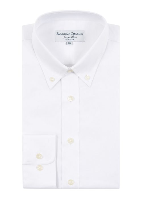 Roderick Charles white oxford button down shirt