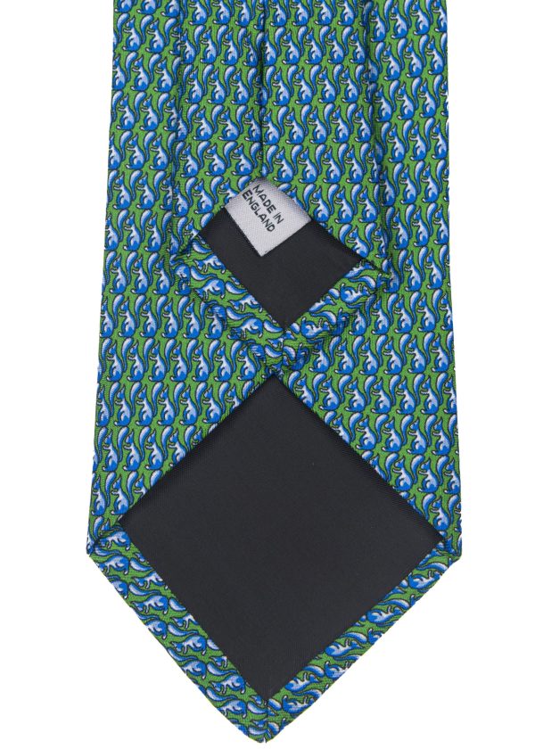 Roderick Charles green silk tie
