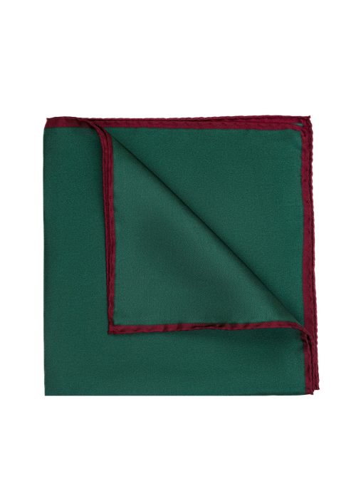 Roderick Charles green silk pocket square