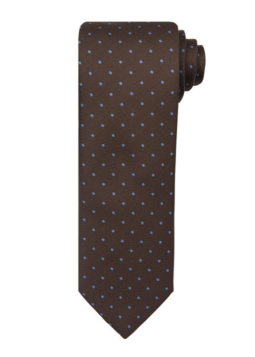 Brown and navy tie
