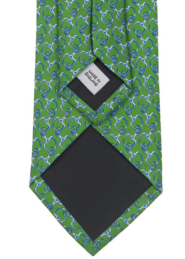 Roderick Charles silk snaffle tie in green and blue