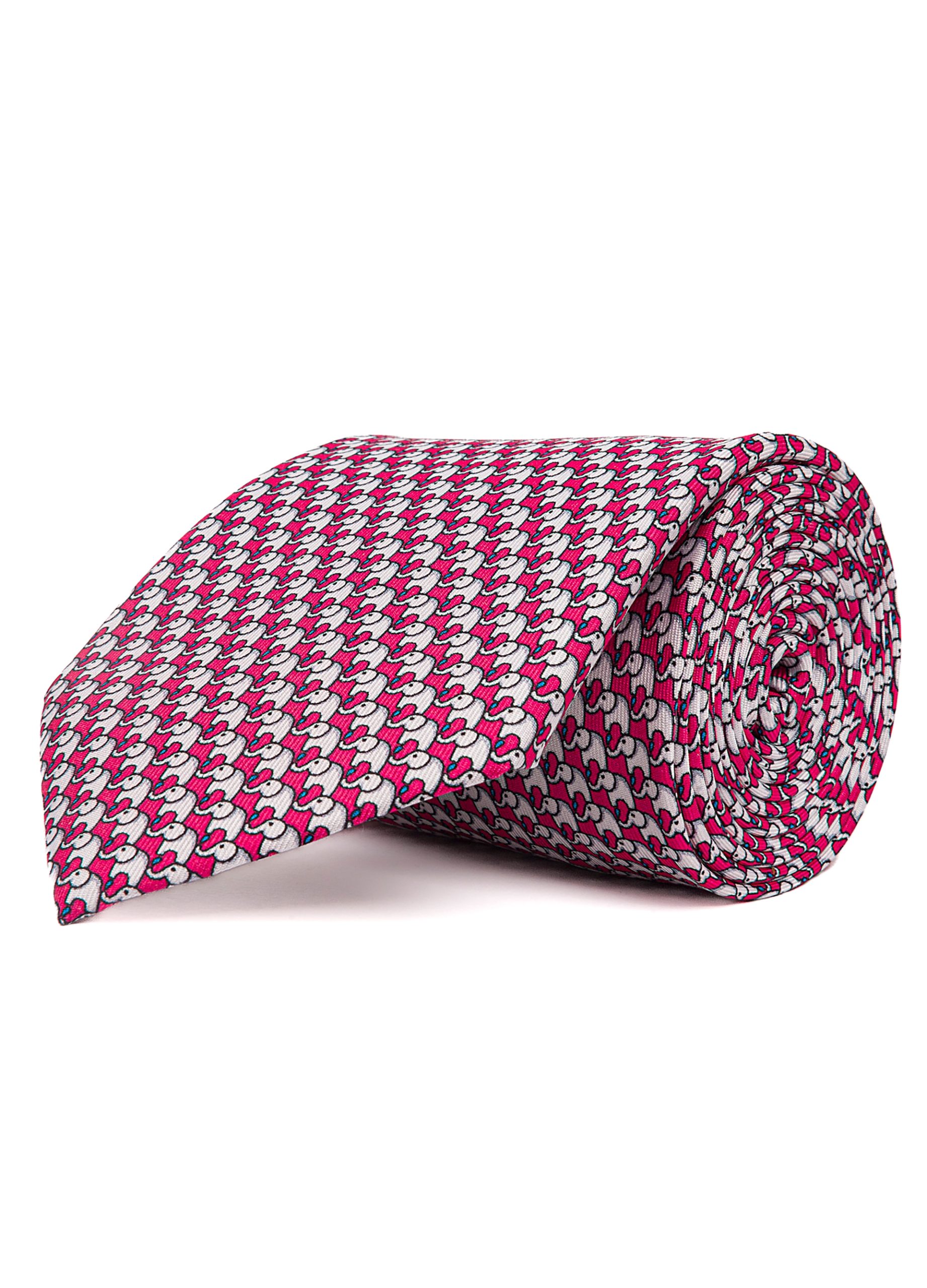 Men’s dark pink silk tie