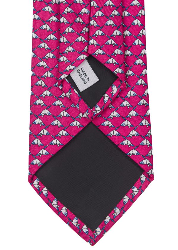 Men's flying duck tie in a dark pink