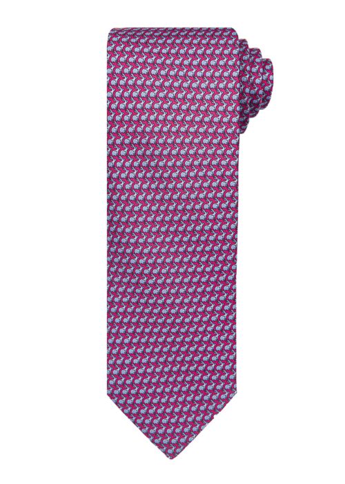 Roderick Charles dark pink silk tie