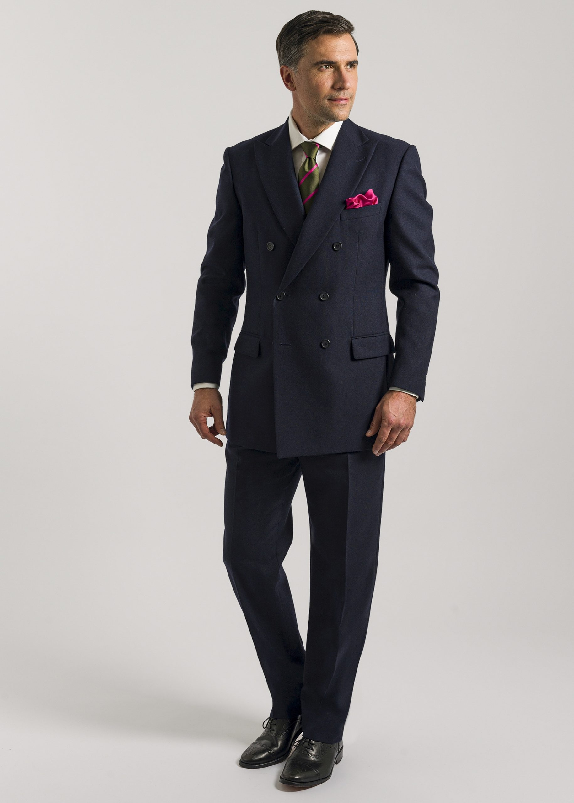 Roderick Charles hopsack navy suit
