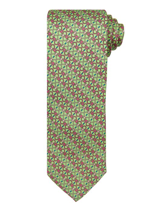 Roderick Charles pink tie with link pip pattern