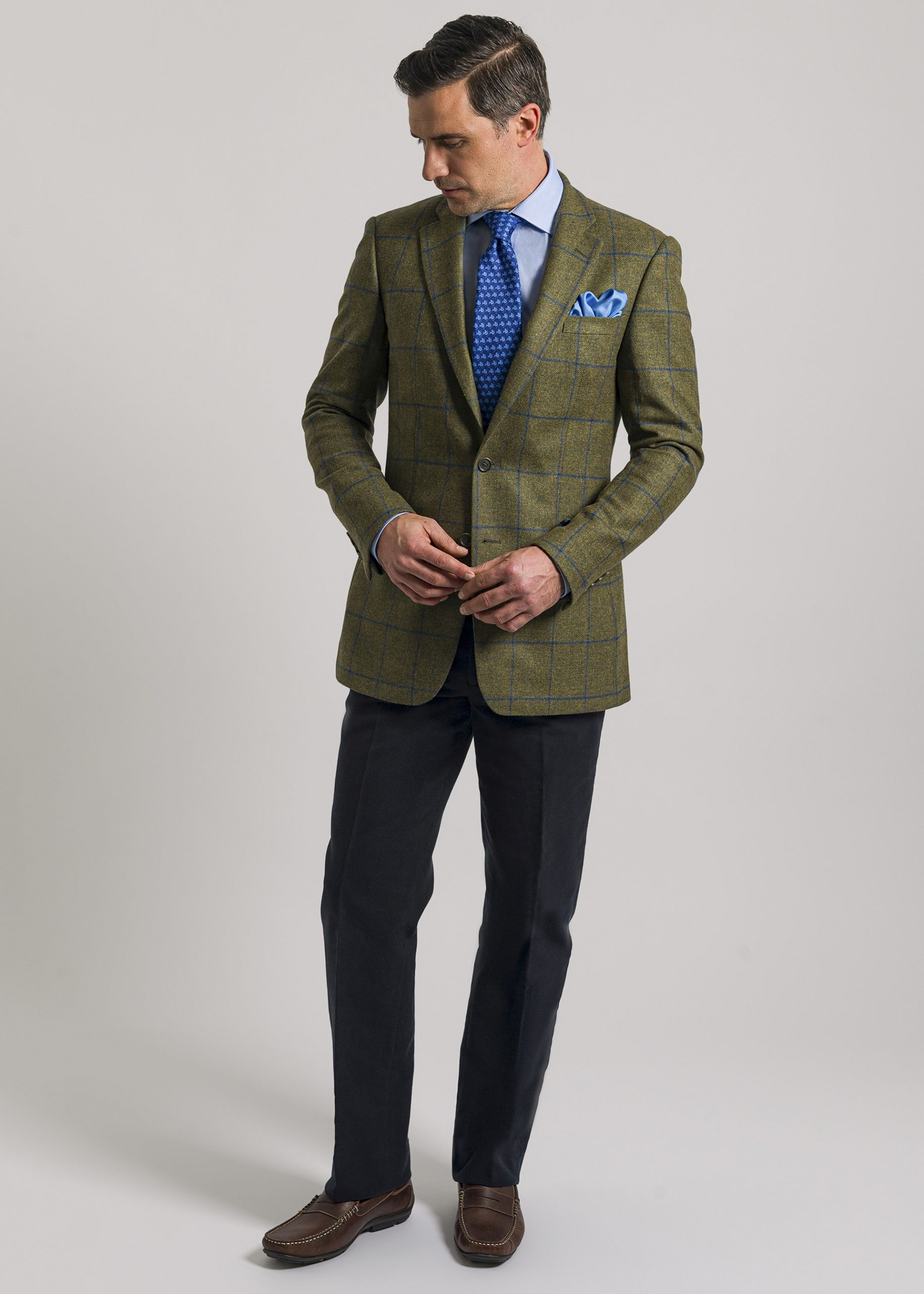 Roderick Charles green royal tweed jacket