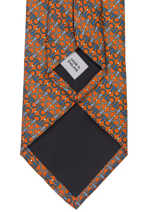 Men's orange and blue tie