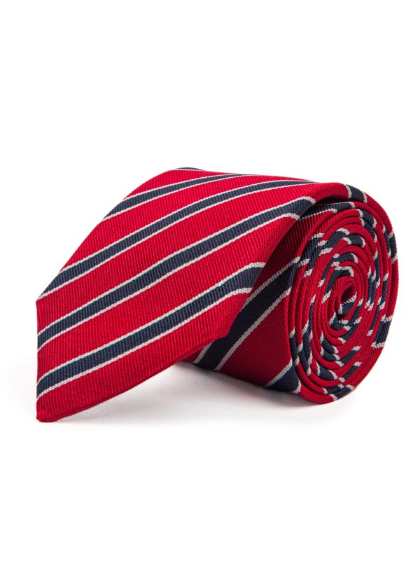 Red london tie by Roderick Charles