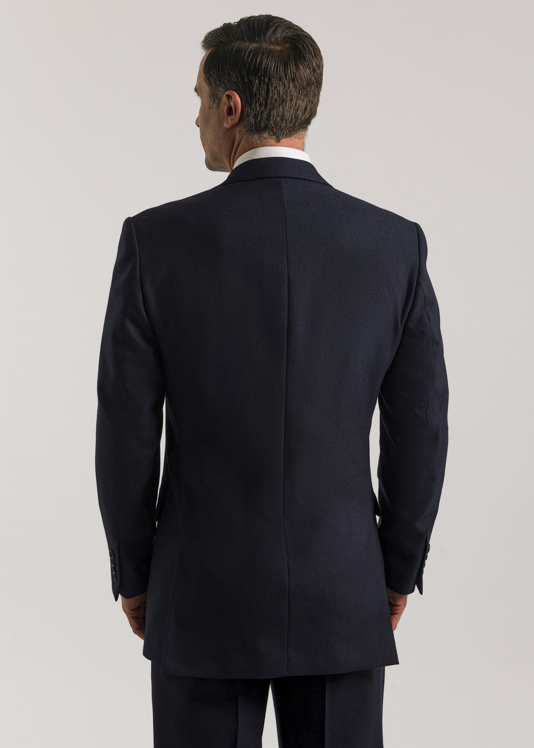 Classic fit navy suit with double breasted detailing