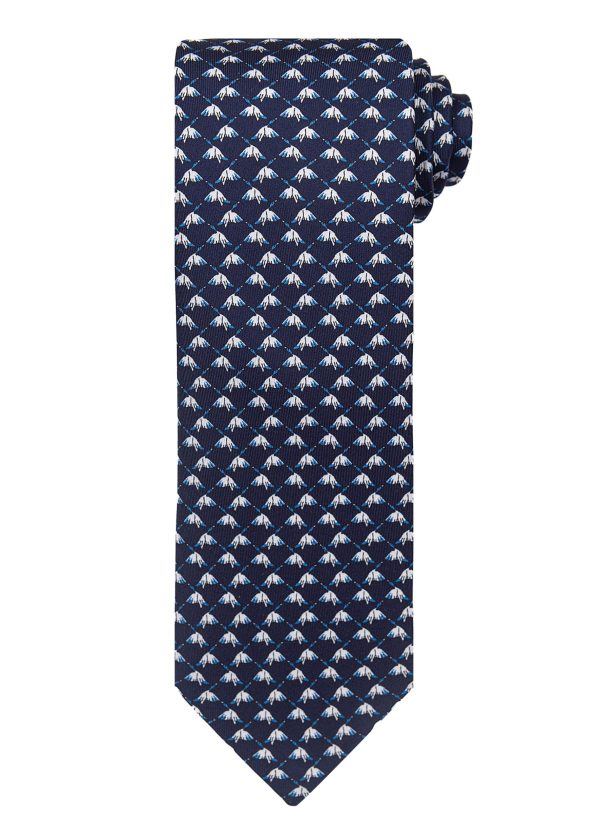 Roderick Charles tie with flying ducks in navy