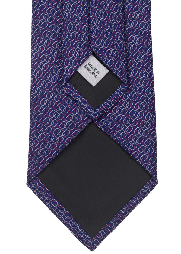 London navy and pink business tie