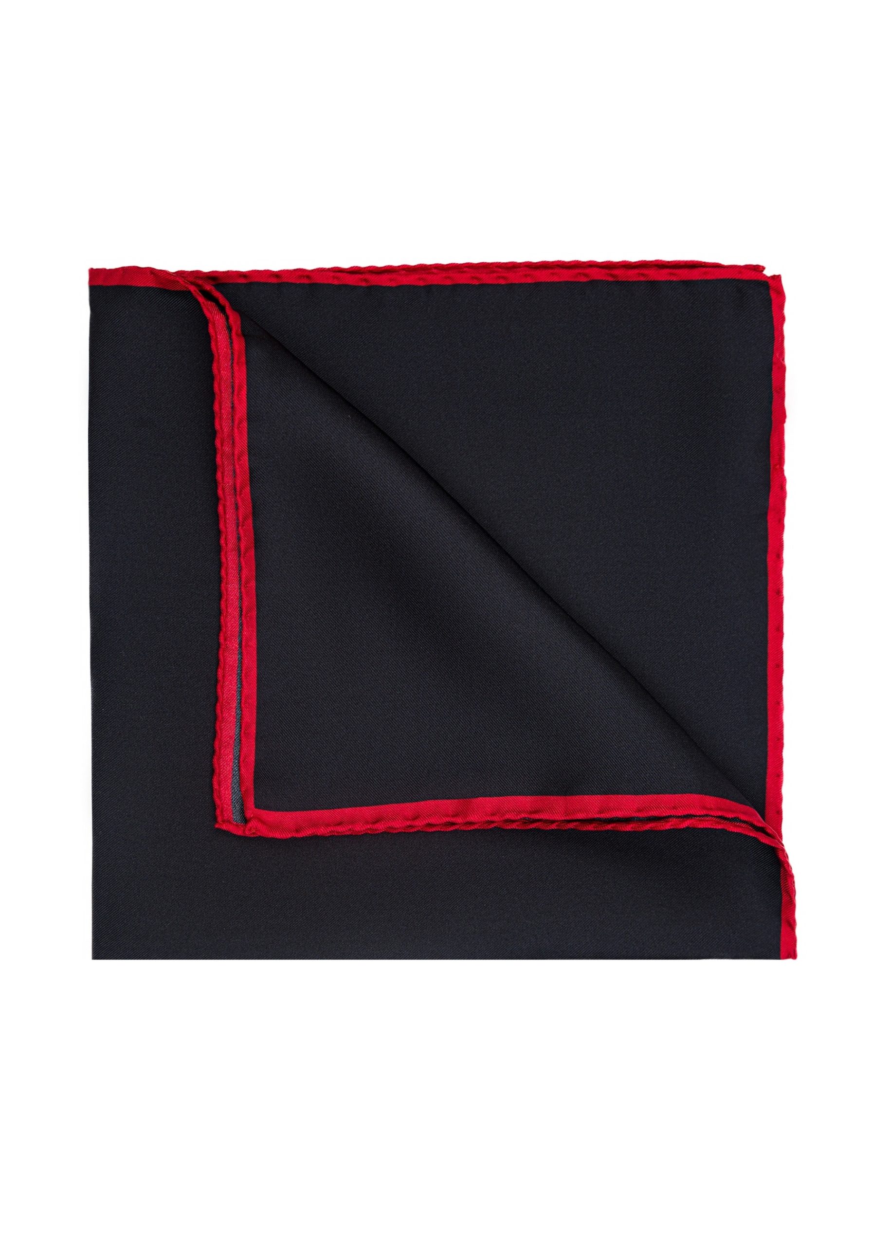 Roderick Charles navy and red silk pocket square