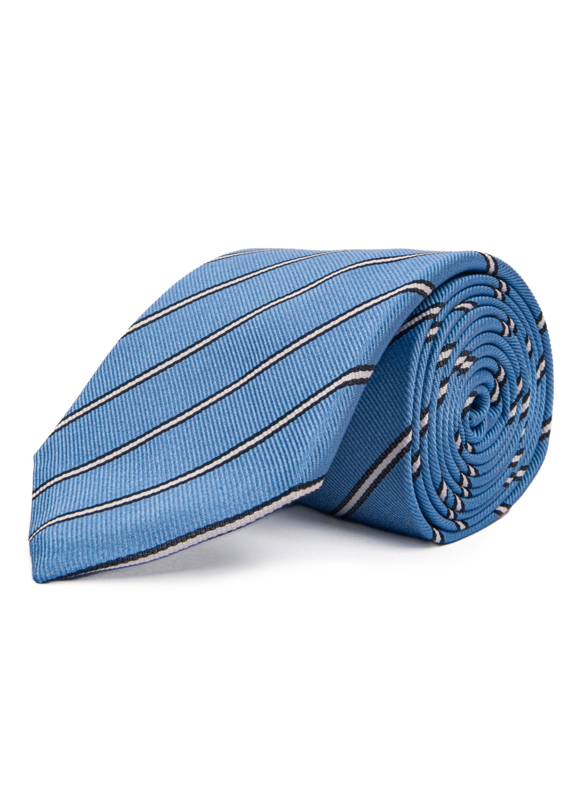 Roderick Charles London sky blue and navy stripped tie