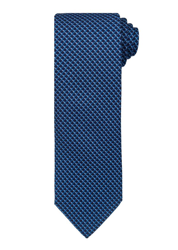 Honeycomb tie in a navy sky colour
