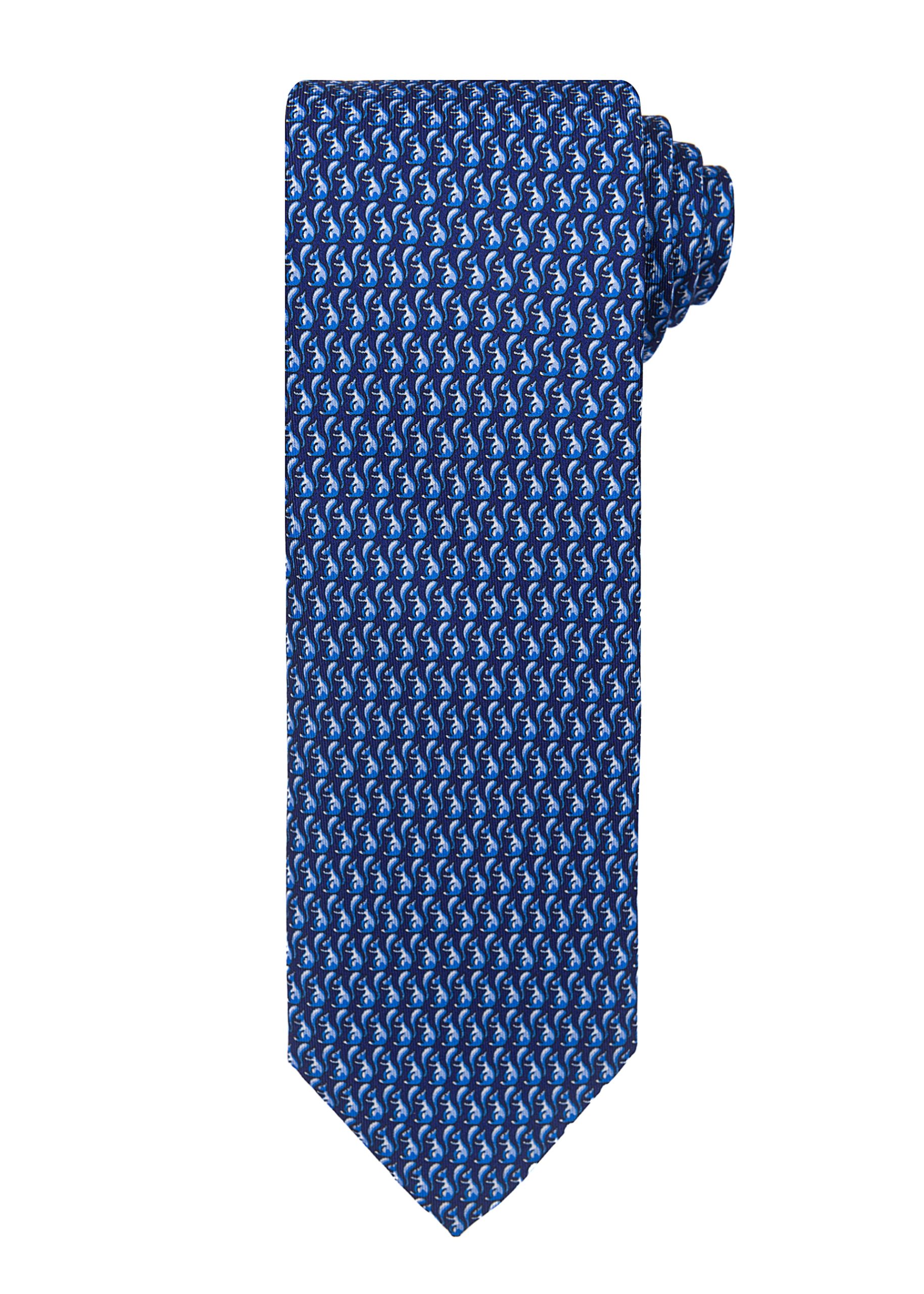 Navy squirrel tie by Roderick Charles London