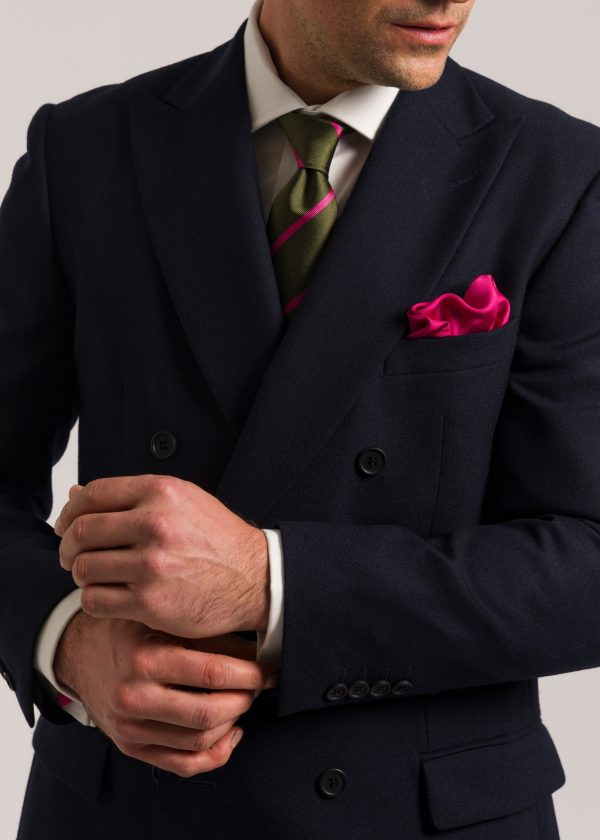 Hopsack navy suit in a classic fit