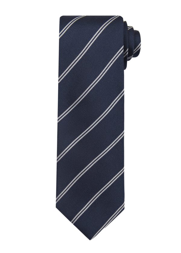 Roderick Charles navy and white tie