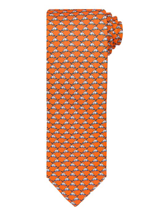 Flying duck tie in orange