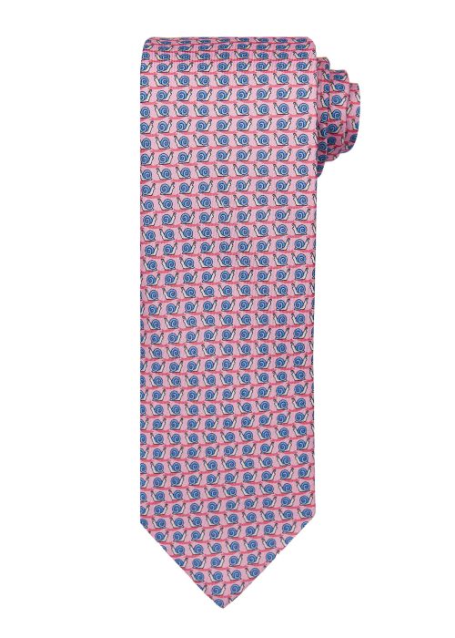 Roderick Charles men's patterned tie in pale pink