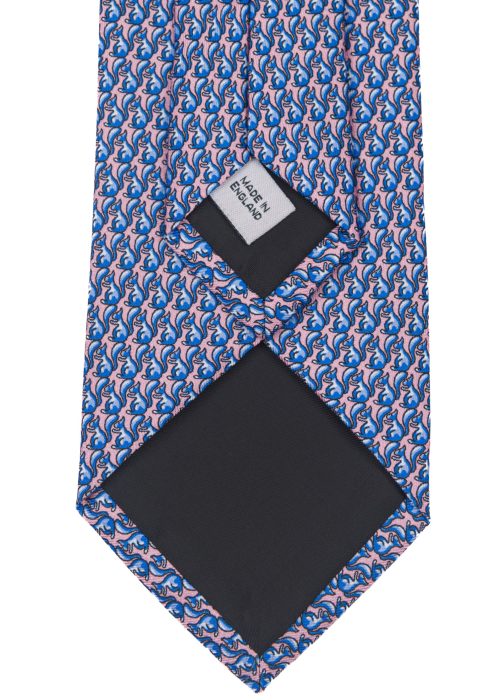 Roderick Charles pale pink and blue squirrel tie
