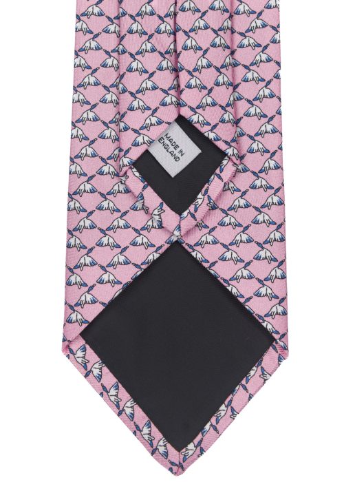 Flying duck patterned tie in pink
