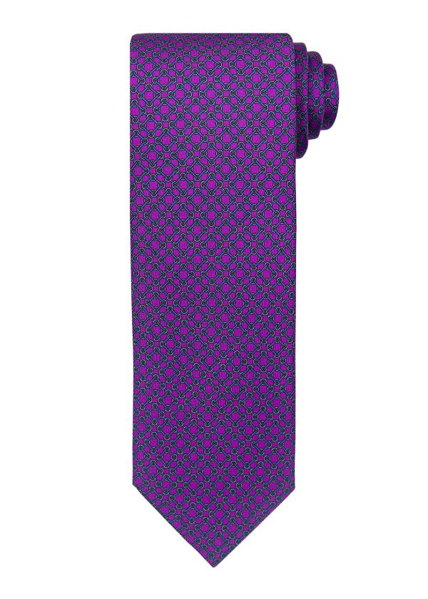 Men's purple patterned tie