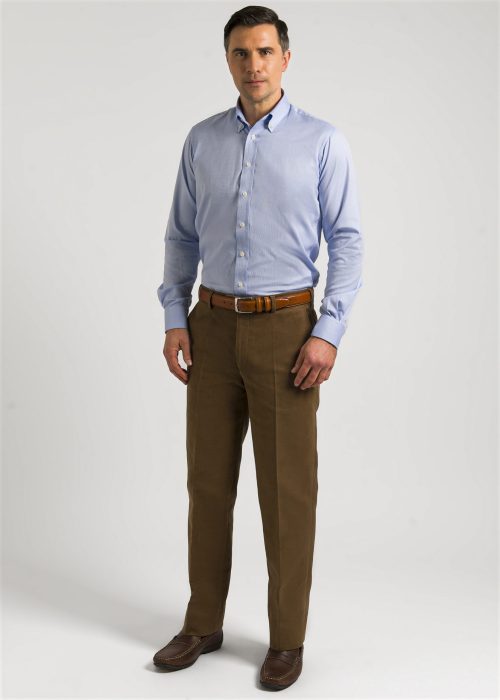 Roderick Charles brown moleskin trousers