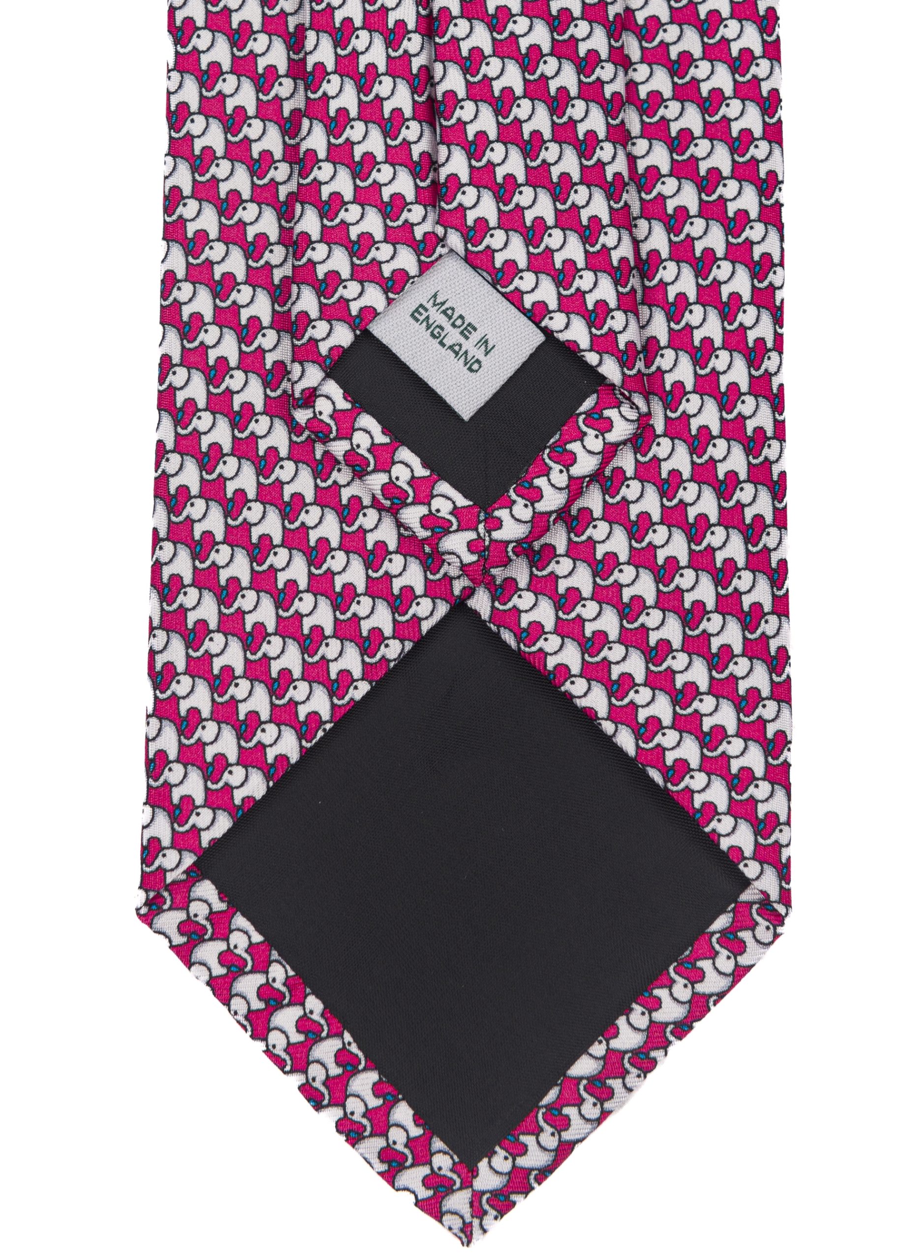 Men’s dark pink animal print tie