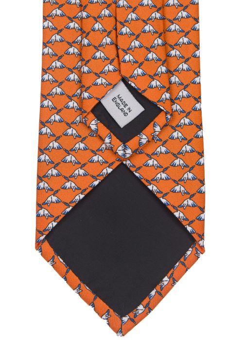 Roderick Charles orange flying duck tie