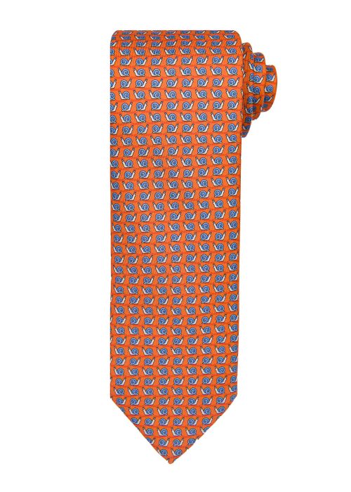 Roderick Charles orange patterned tie