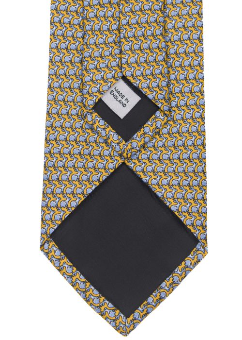 Country print yellow tie by Roderick Charles London
