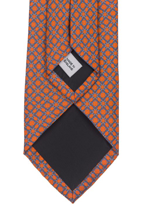 Men's orange tie with pattern