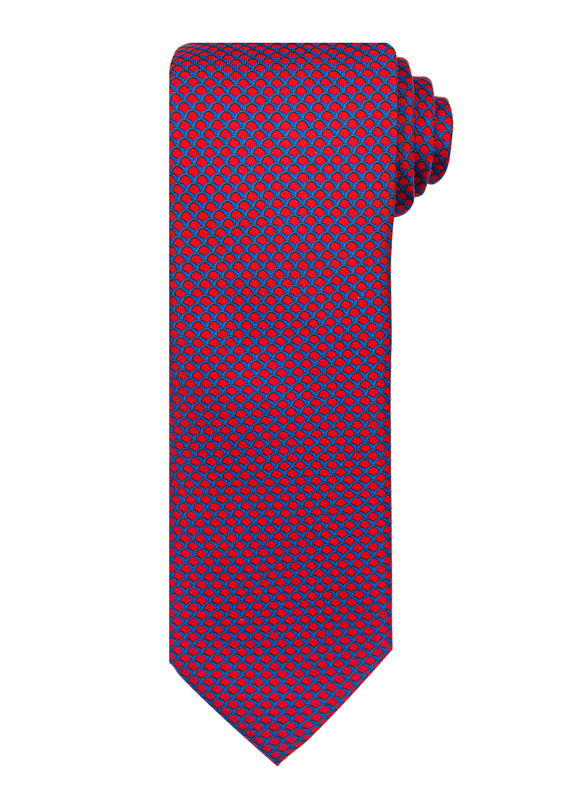 Roderick Charles honeycomb patterned tie in red and blue